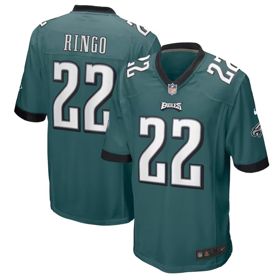Men Nike Philadelphia Eagles #22 Kelee Ringo Midnight Green  Team Game Jersey-0